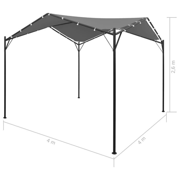 Pavilion, antracit, 4 x 4 m - WALTI WALTI