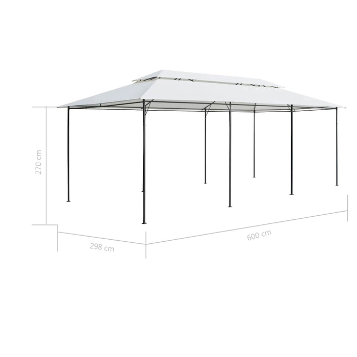 Pavilion, alb, 600 x 298 x 270 cm WALTI