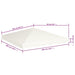 Acoperiș de pavilion, 310 g/m², alb crem, 3 x 3 m - WALTI WALTI