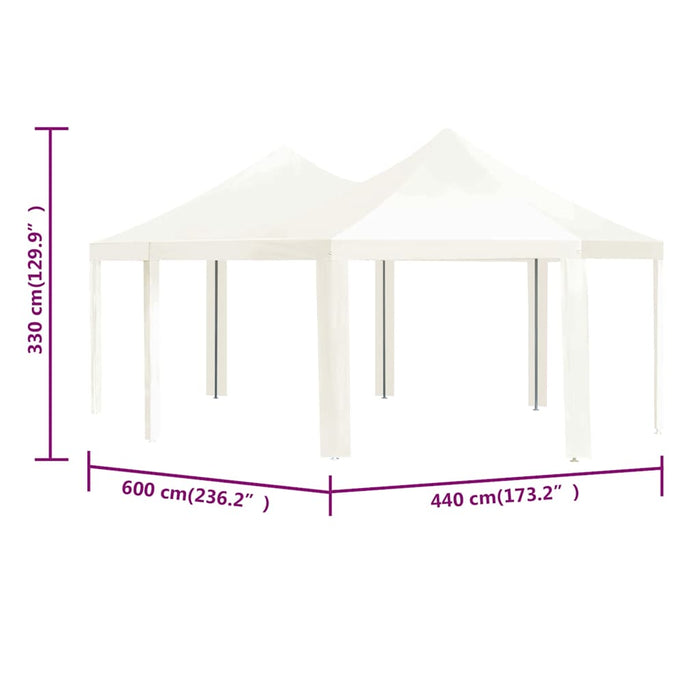 Pavilion de exterior, crem, 600 x 440 x 330 cm WALTI