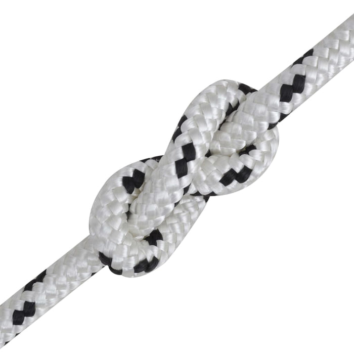 Frânghie împletită barcă, alb, 500 m, poliester, 6 mm - WALTI WALTI