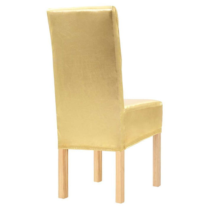 Huse de scaun elastice drepte, 6 buc., auriu - WALTI WALTI