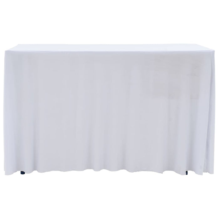 Huse elastice de masă cu fustă, 2 buc., alb, 243x76x74 cm - WALTI WALTI