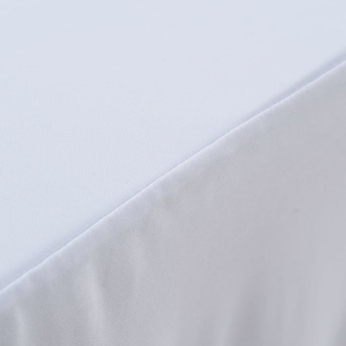 Huse elastice de masă cu fustă, 2 buc., alb, 243x76x74 cm - WALTI WALTI