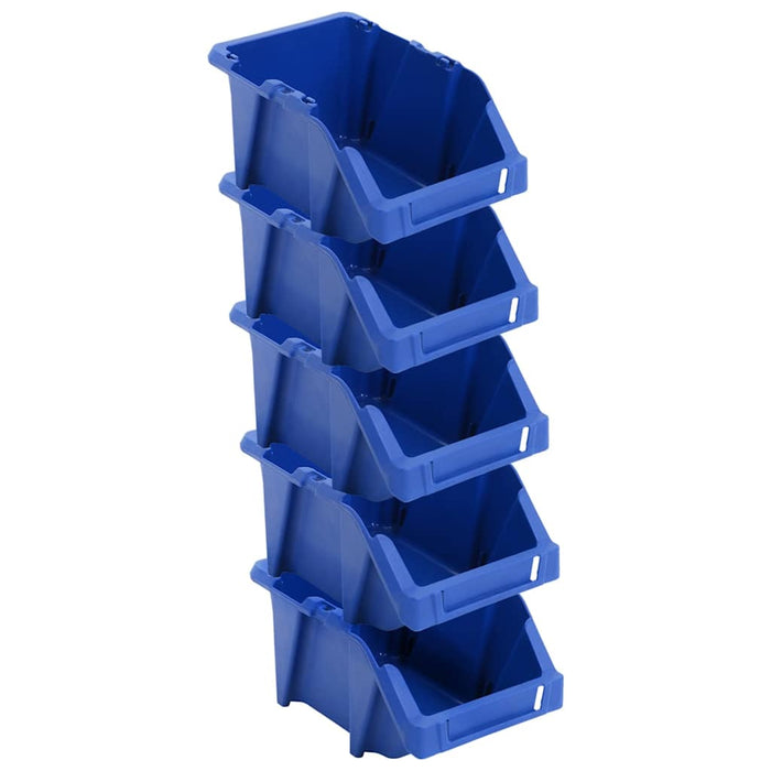 Cutii de depozitare, 250 buc, 103 x 165 x 76 mm, albastru WALTI