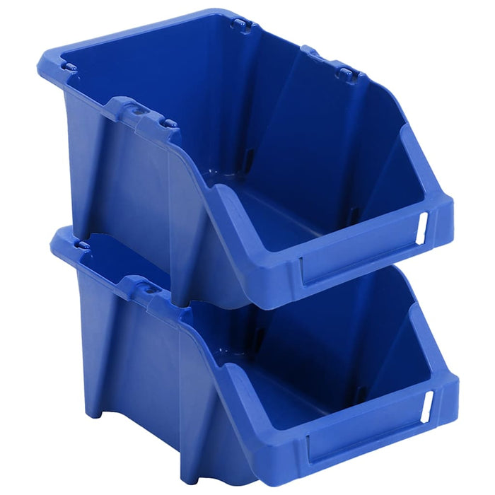 Cutii depozitare stivuibile, 75 buc, 153x244x123 mm, albastru WALTI