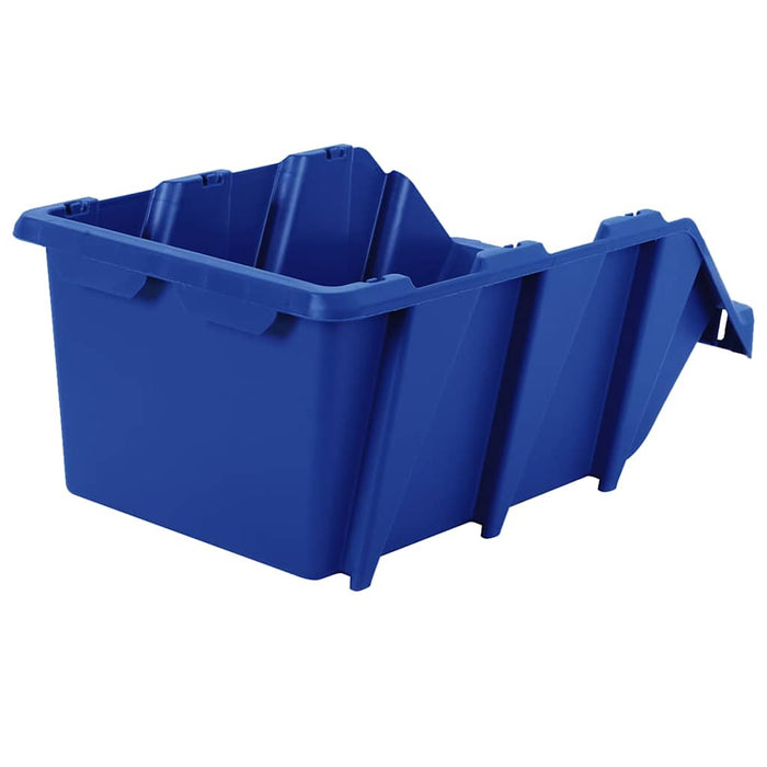 Cutii depozitare stivuibile, 35 buc, 218x360x156 mm, albastru WALTI