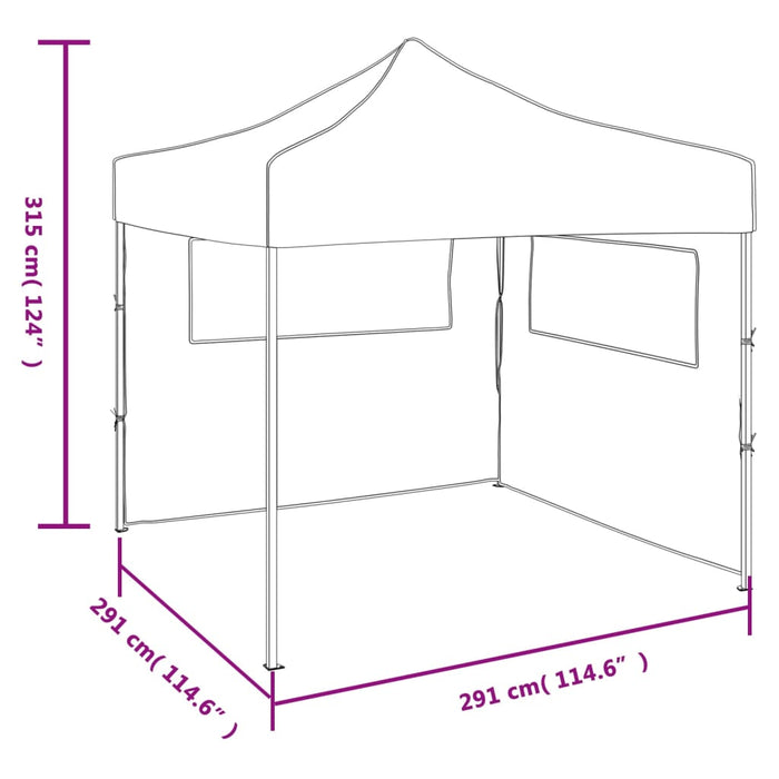 Cort pliabil cu 2 pereți, verde, 3 x 3 m - WALTI WALTI