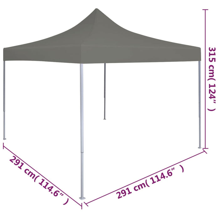 Cort de petrecere pliabil pop-up, antracit, 3 x 3 m - WALTI WALTI