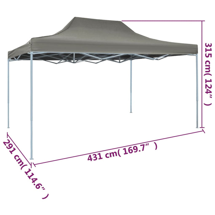 Cort pliabil pop-up, antracit, 3 x 4,5 m - WALTI WALTI