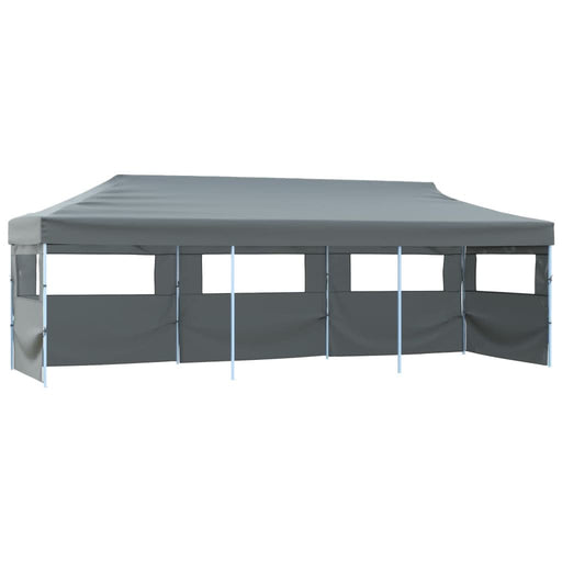 Cort petrecere pliabil cu 5 pereți laterali, antracit, 3 x 9 m - WALTI WALTI