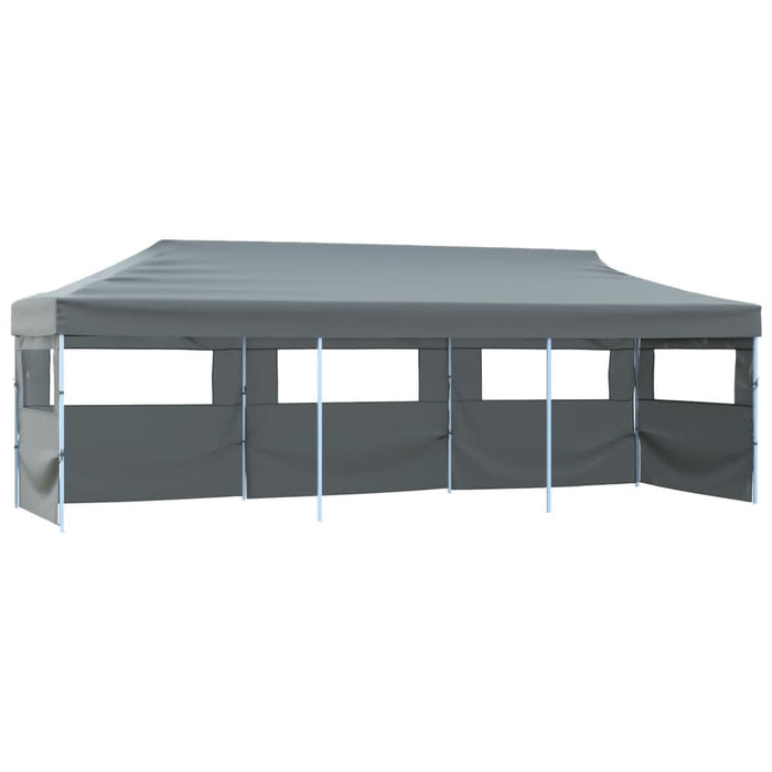 Cort petrecere pliabil cu 5 pereți laterali, antracit, 3 x 9 m - WALTI WALTI