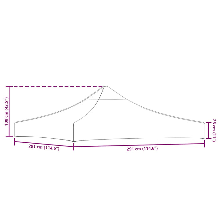 Acoperiș cort de petrecere, albastru, 3 x 3 m - WALTI WALTI