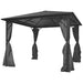 Pavilion cu perdea, antracit, 300 x 300 cm, aluminiu - WALTI WALTI