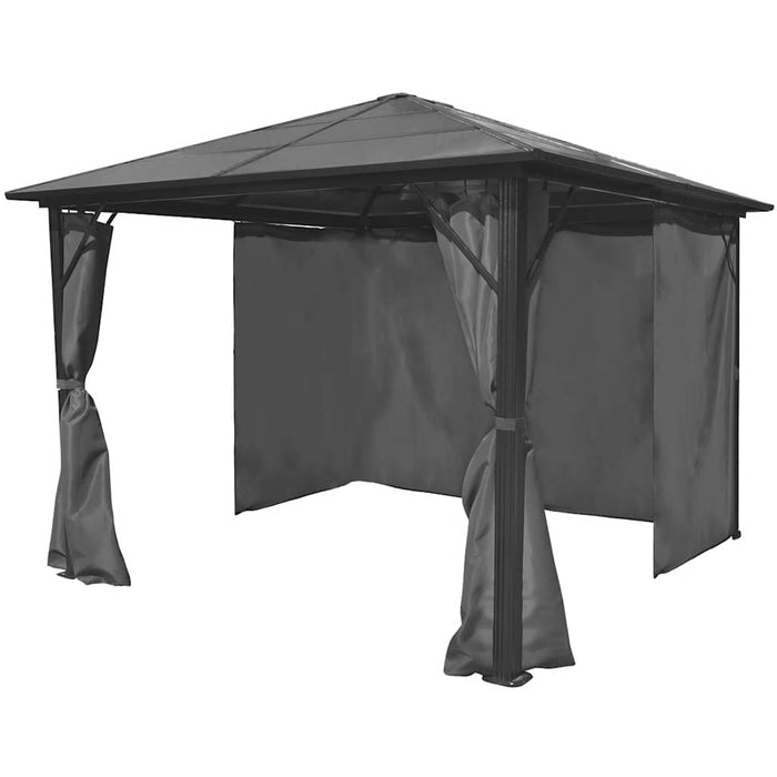 Pavilion cu perdea, antracit, 300 x 300 cm, aluminiu - WALTI WALTI