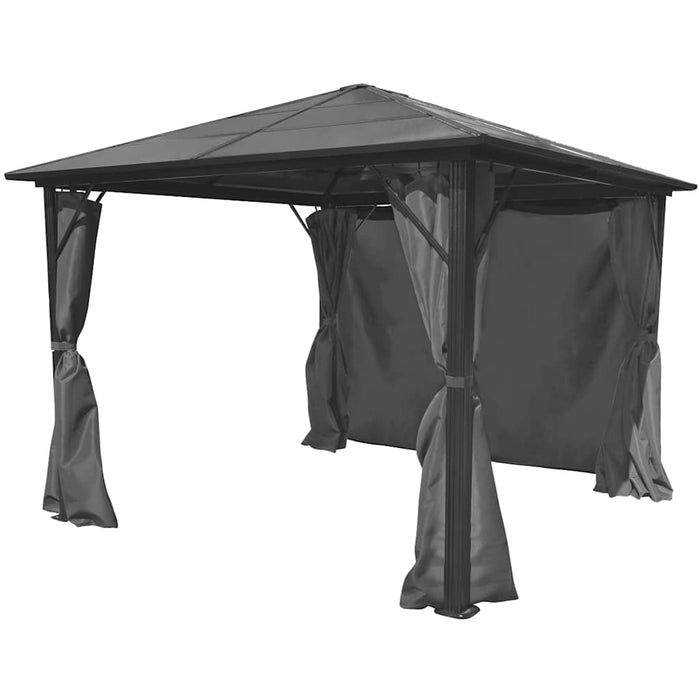 Pavilion cu perdea, antracit, 300 x 300 cm, aluminiu - WALTI WALTI