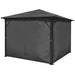Pavilion cu perdea, antracit, 300 x 300 cm, aluminiu - WALTI WALTI