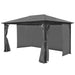 Pavilion cu perdea, antracit, 400 x 300 cm, aluminiu - WALTI WALTI