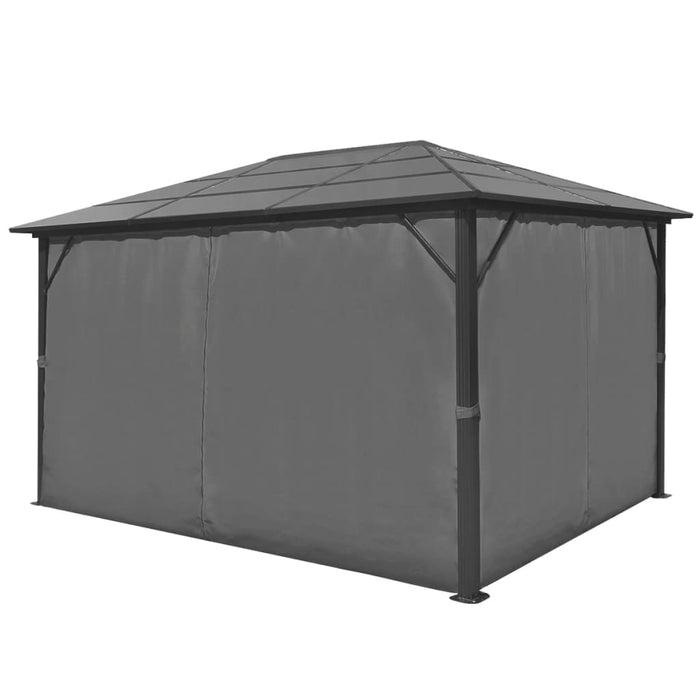 Pavilion cu perdea, antracit, 400 x 300 cm, aluminiu - WALTI WALTI