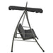 Balansoar extensibil cu copertină antracit 198x120x205 cm oțel - WALTI WALTI
