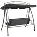 Balansoar extensibil cu copertină antracit 198x120x205 cm oțel - WALTI WALTI