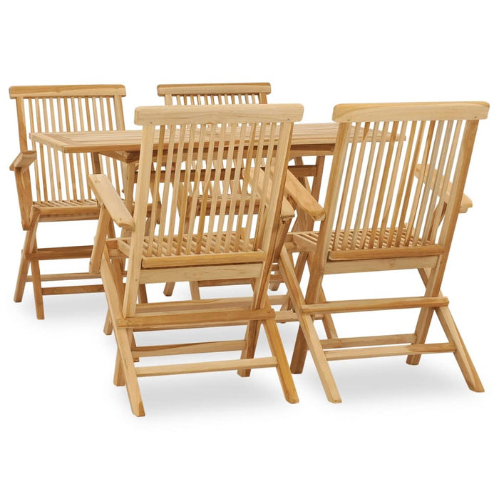 Set mobilier de exterior, 5 piese, lemn masiv de tec WALTI