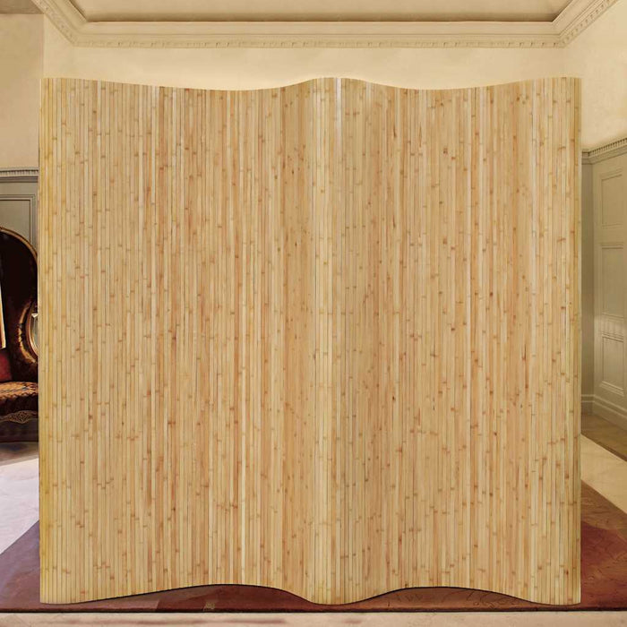 Paravan de cameră, natural, lățime 250 cm, înălțime 165 cm, bambus WALTI
