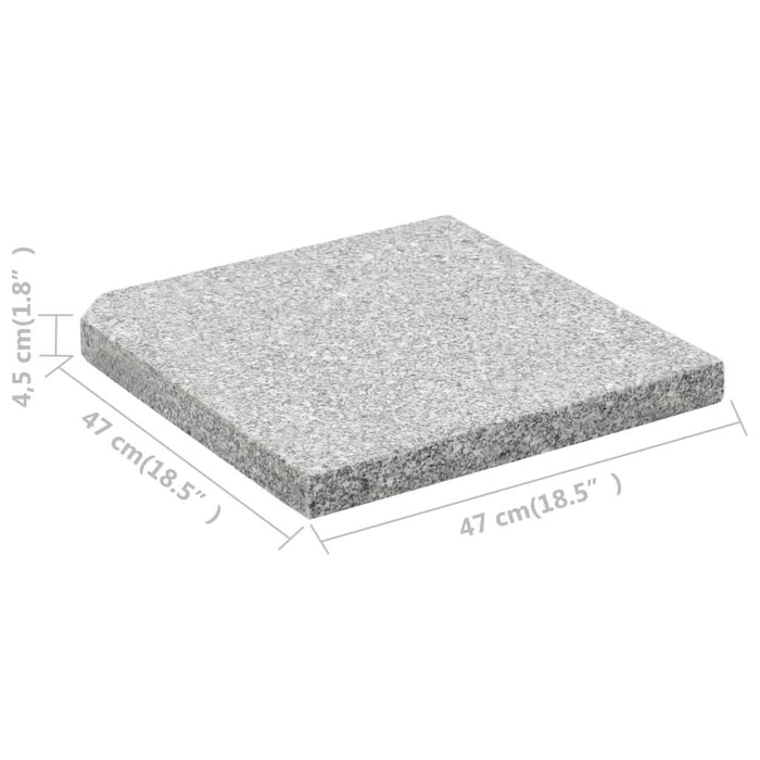 Placă de greutate umbrelă, gri, 25 kg, granit, pătrat - WALTI WALTI