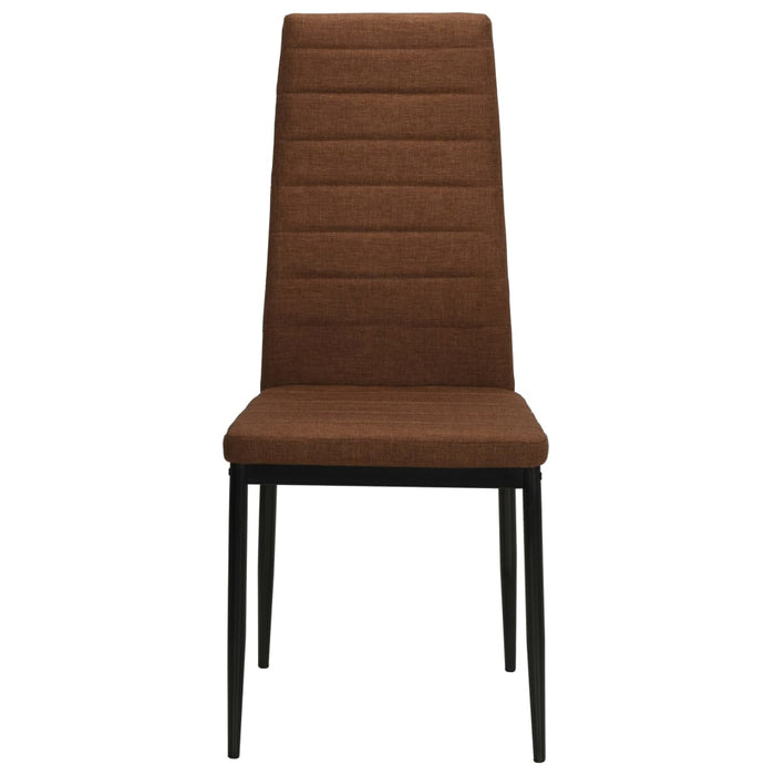 Scaune de bucătărie, 6 buc. maro, material textil WALTI