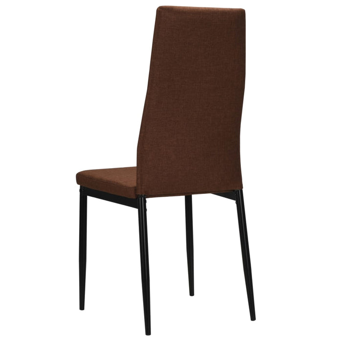 Scaune de bucătărie, 6 buc. maro, material textil WALTI