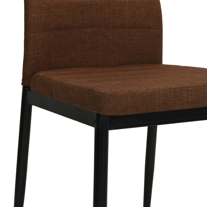 Scaune de bucătărie, 6 buc. maro, material textil WALTI