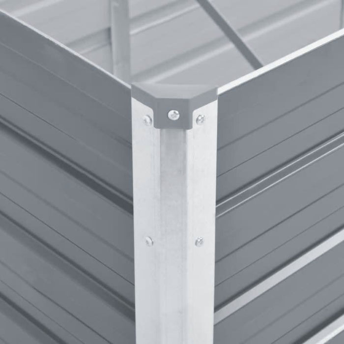 Strat înălțat de grădină, gri, 240x80x77 cm, oțel galvanizat - WALTI WALTI