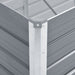 Strat înălțat de grădină, gri, 240x80x77 cm, oțel galvanizat - WALTI WALTI