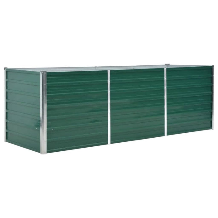 Strat înălțat de grădină, verde, 240x80x77 cm, oțel galvanizat - WALTI WALTI