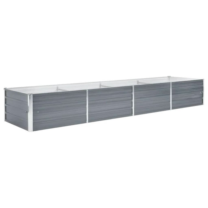 Strat înălțat de grădină, gri, 320 x 80 x 45 cm oțel galvanizat - WALTI WALTI