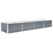 Strat înălțat de grădină, gri, 320 x 80 x 45 cm oțel galvanizat - WALTI WALTI