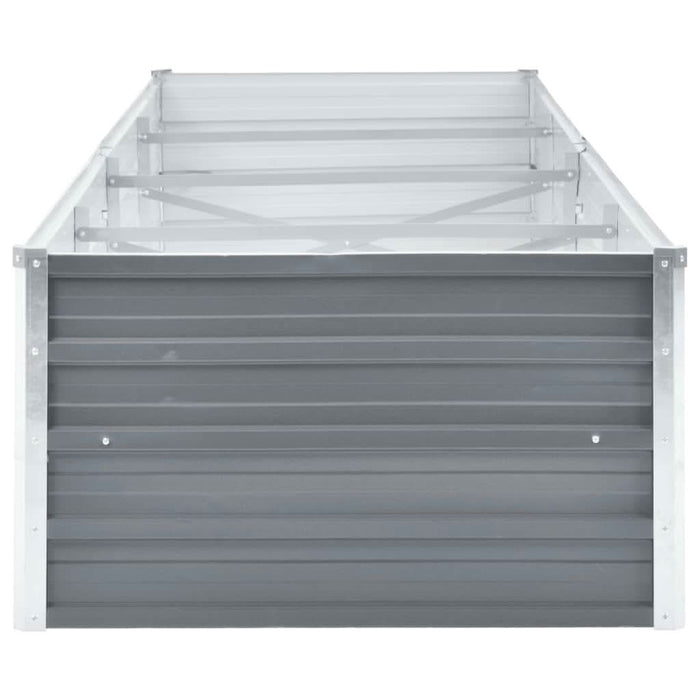 Strat înălțat de grădină, gri, 320 x 80 x 45 cm oțel galvanizat - WALTI WALTI