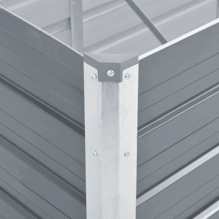 Strat înălțat de grădină, gri, 320 x 80 x 45 cm oțel galvanizat - WALTI WALTI