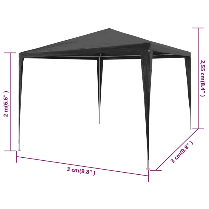 Cort de petrecere, antracit, 3 x 3 m, PE - WALTI WALTI