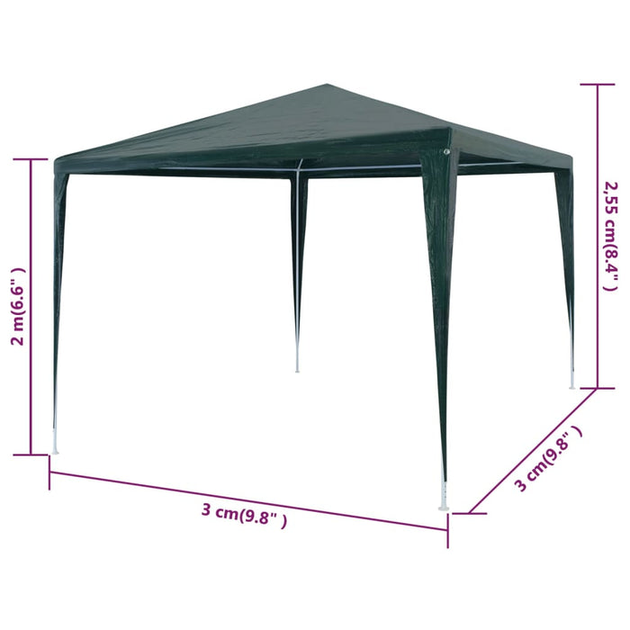 Cort de petrecere, verde, 3 x 3 m, PE - WALTI WALTI