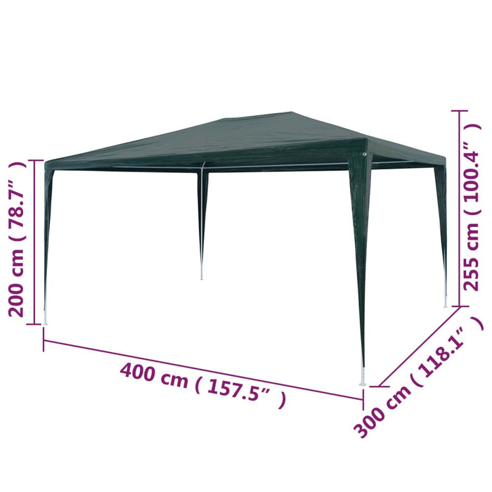 Cort de petrecere, verde, 3 x 4 m, PE - WALTI WALTI