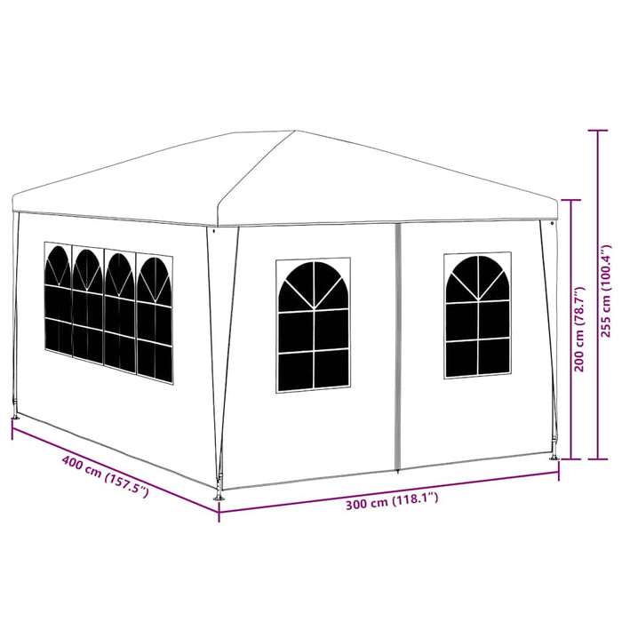 Cort de petrecere, antracit, 3 x 4 m - WALTI WALTI