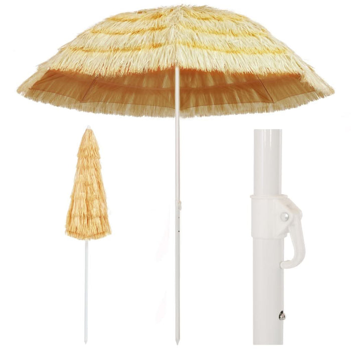 Umbrelă de plajă, natural, 240 cm, stil hawaiian - WALTI WALTI