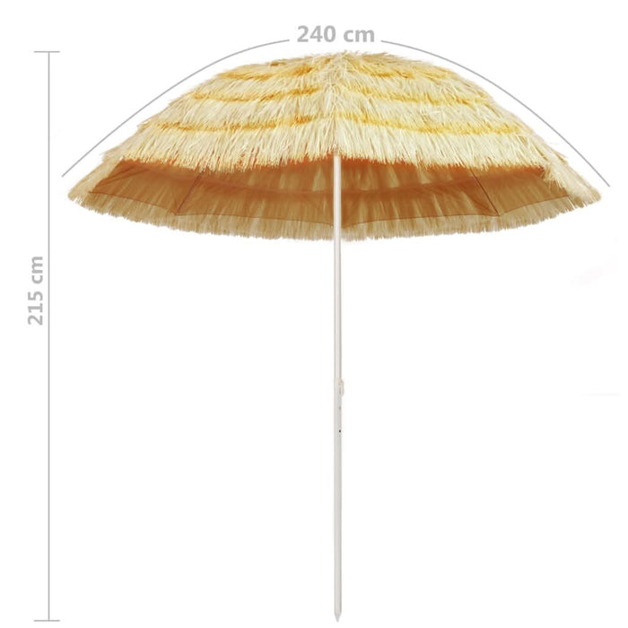 Umbrelă de plajă, natural, 240 cm, stil hawaiian - WALTI WALTI