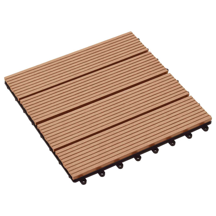 Plăci pentru Deck 11 pcs Lemn de tec 30 x 30 cm Lemn compozit - WALTI WALTI