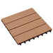 Plăci pentru Deck 11 pcs Lemn de tec 30 x 30 cm Lemn compozit - WALTI WALTI