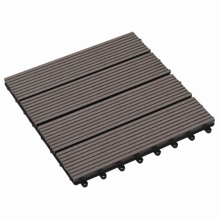 Plăci pentru Deck 11 pcs Maro închis 30 x 30 cm Lemn compozit - WALTI WALTI