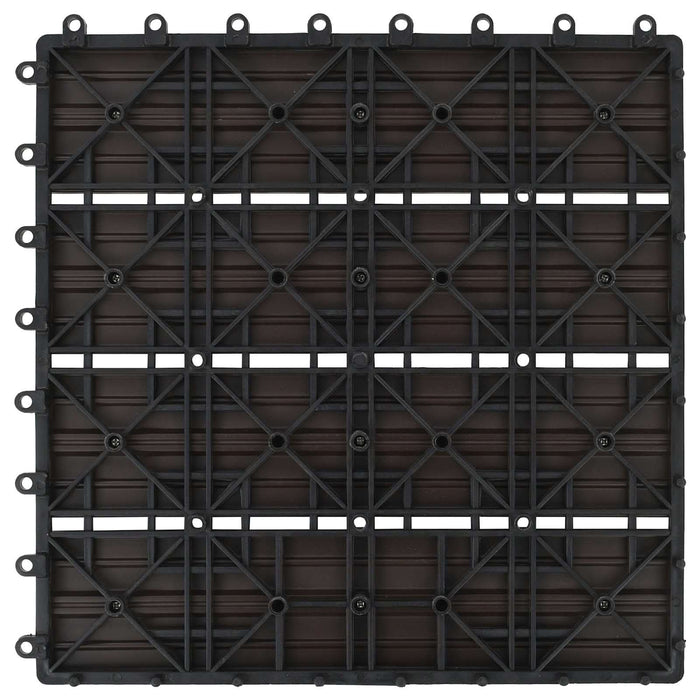 Plăci pentru Deck 11 pcs Maro închis 30 x 30 cm Lemn compozit - WALTI WALTI