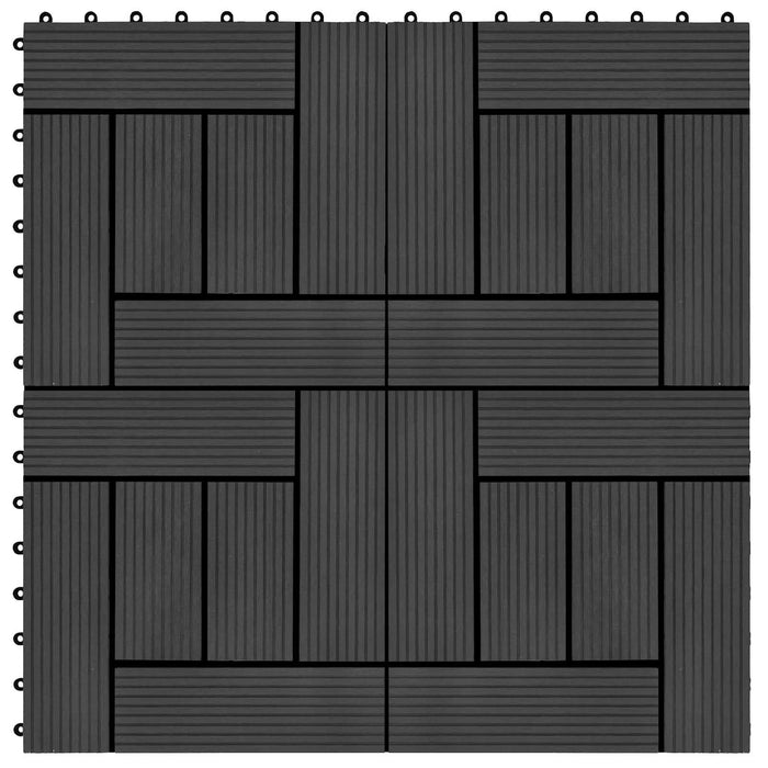 Plăci pentru Deck 11 pcs Negru 30 x 30 cm Lemn compozit - WALTI WALTI