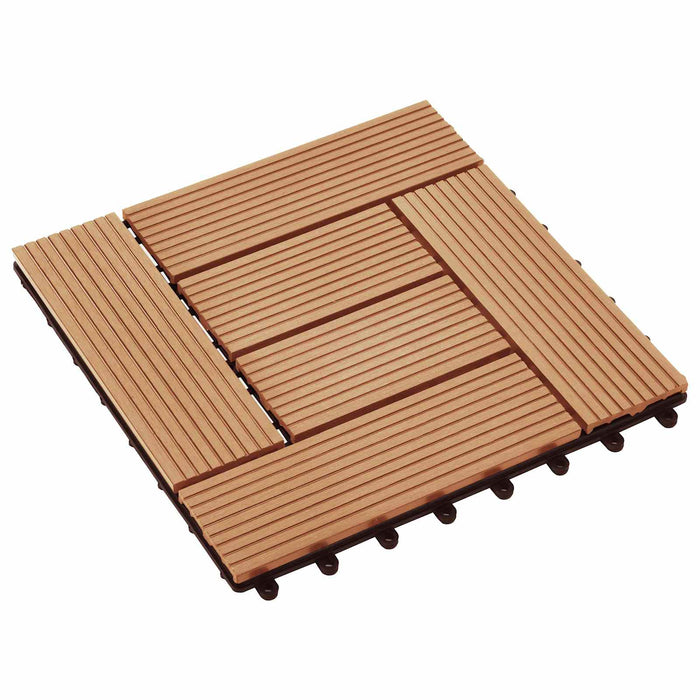 Plăci pentru Deck 11 pcs Lemn de tec 30 x 30 cm Lemn compozit - WALTI WALTI